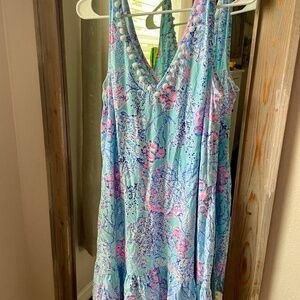 Lilly Pulitzer swing dress with Pom poms